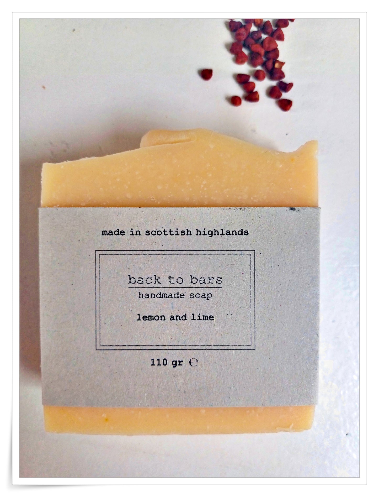 LEMON TREE handmade soap with annatto seeds and fragrance oil