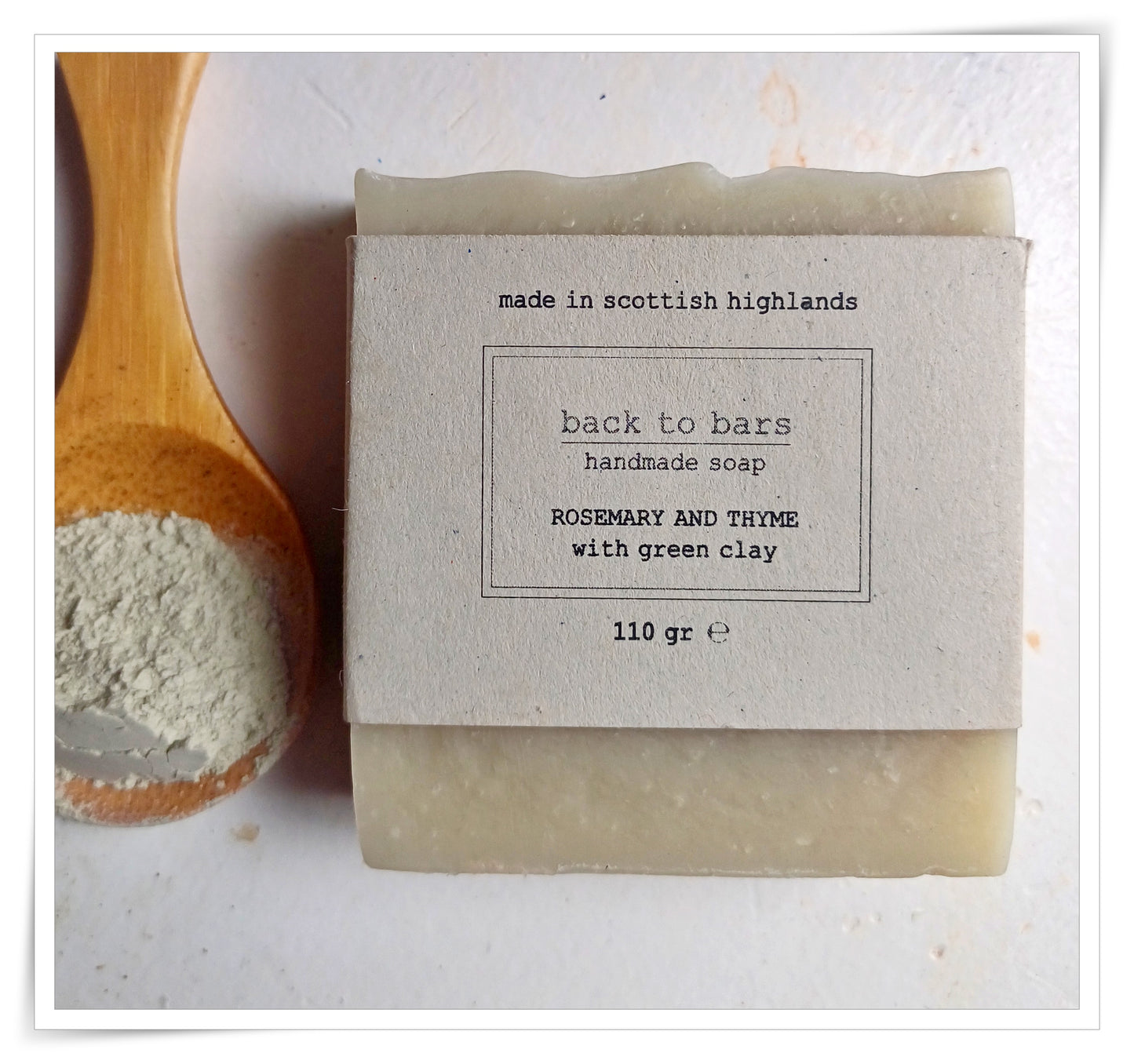 ROSEMARY AND THYME handmade soap with green clay and essential oils