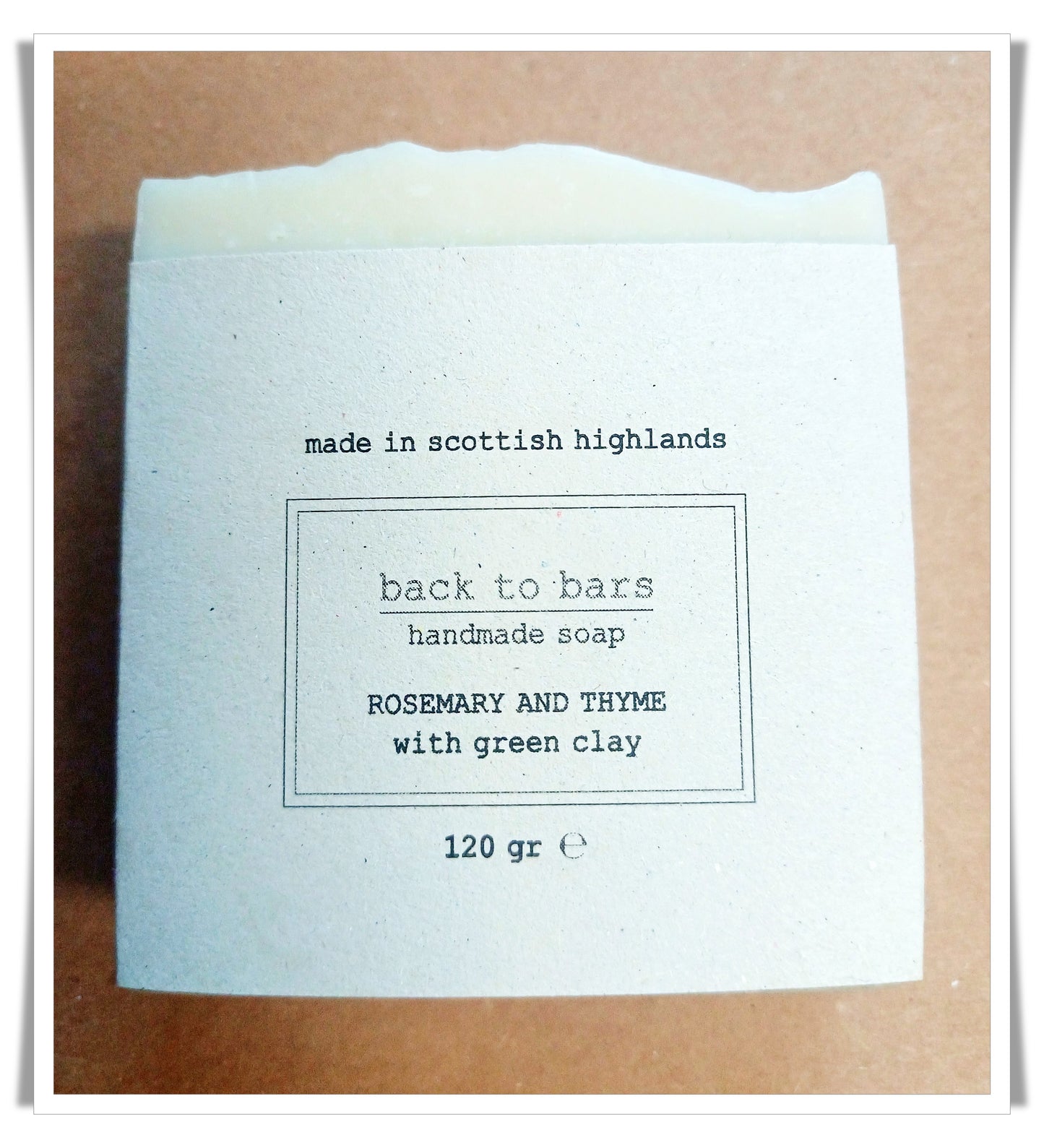 ROSEMARY AND THYME handmade soap with green clay and essential oils