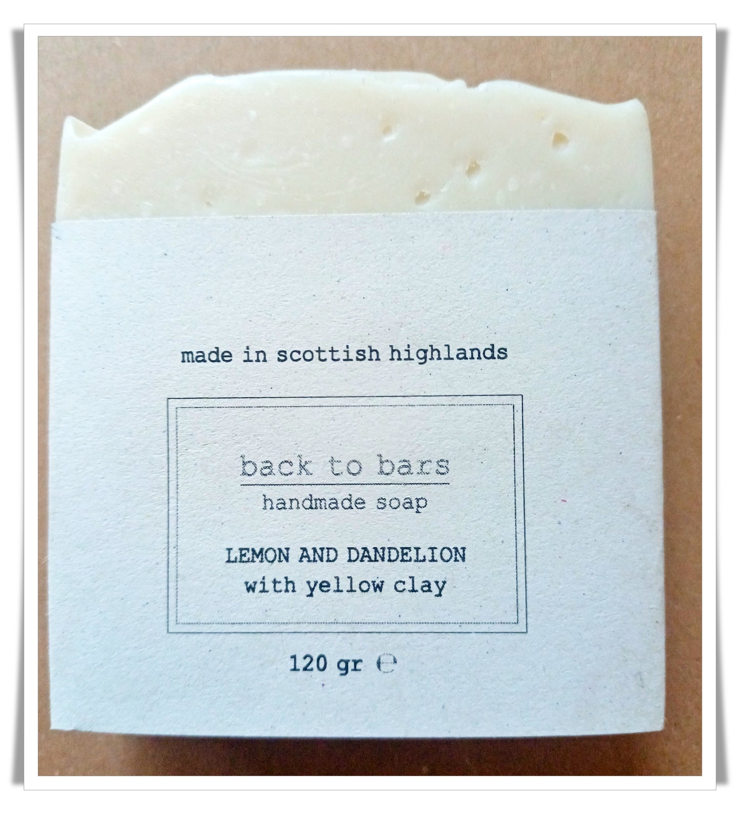 LEMON and DANDELION handmade soap  with fragrance oil, yellow clay and dandelion extract