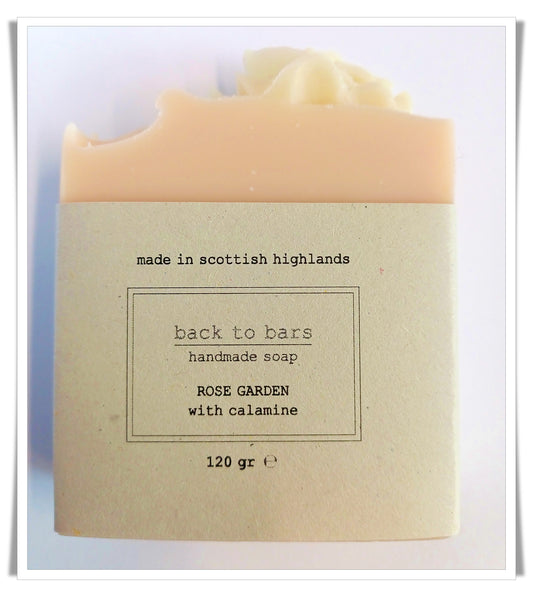 ROSE GARDEN handmade soap with fragrance oil and calamine powder