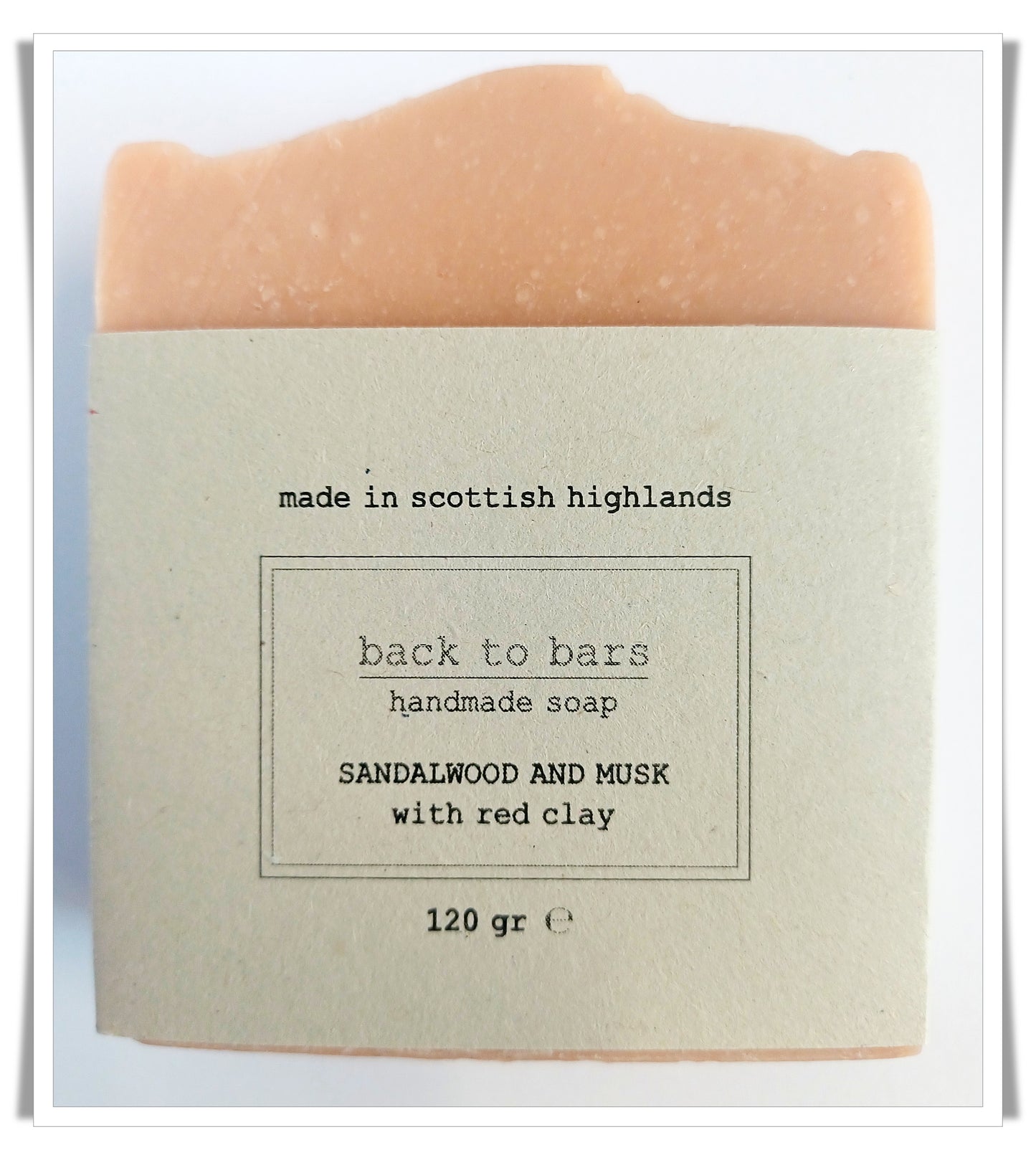 SANDALWOOD and MUSK handmade soap  with red clay and fragrance oil