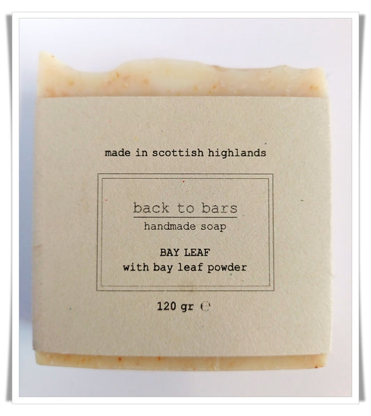 BAY LEAF handmade soap with bay leaf powder with bergamot, lavender and ylang ylang essential oils