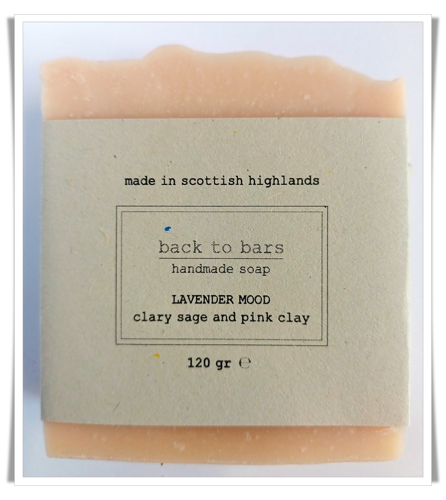 LAVENDER MOOD handmade soap with French pink clay, clary sage and lavender essential oils